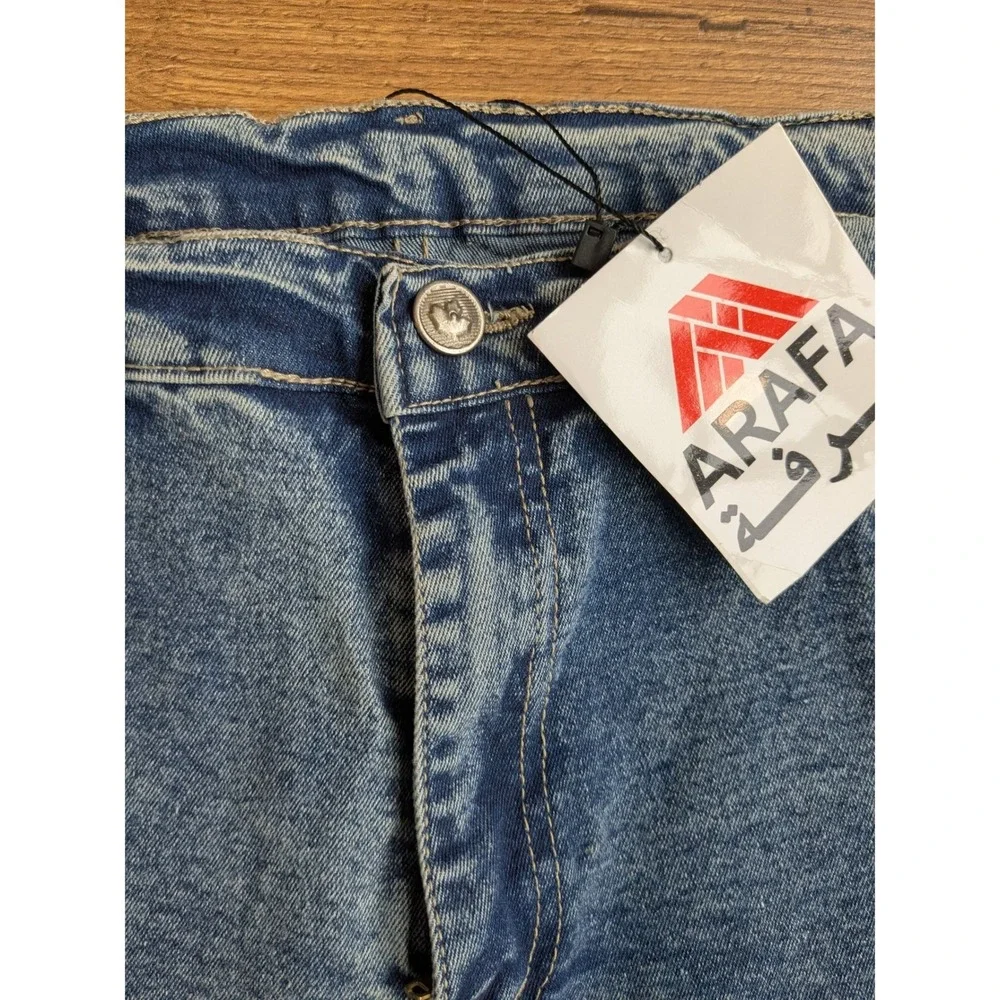 NWT DSQUARED2 Men Blue Washed‎ Denim Jeans Shorts Casual Wear Fits 33W READ